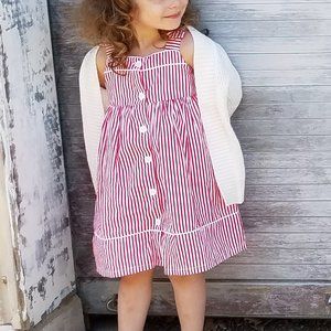 Red and White Striped Dress - Gymboree Size 3T